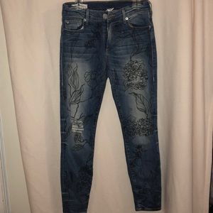 True religion unique floral jeans